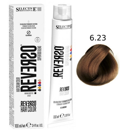 SELECTIVE Reverso Hair Color 6.23 Темный блондин бежево-золотистый