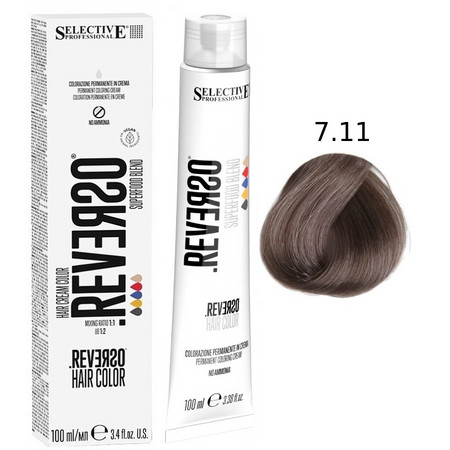 SELECTIVE Reverso Hair Color 7.11 Блондин пепельный интенсивный 