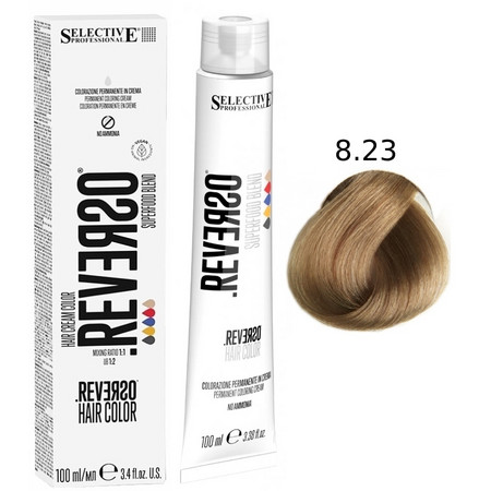 SELECTIVE Reverso Hair Color 8.23 Светлый блондин бежево-золотистый 