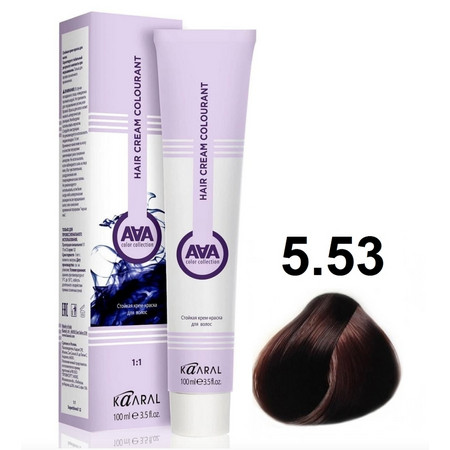 KAARAL AAA Hair crem colorant 5.53 светлый махагоново-золотистый каштан 100мл