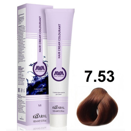 KAARAL AAA Hair crem colorant 7.53 махагоново-золотистый блондин 100мл