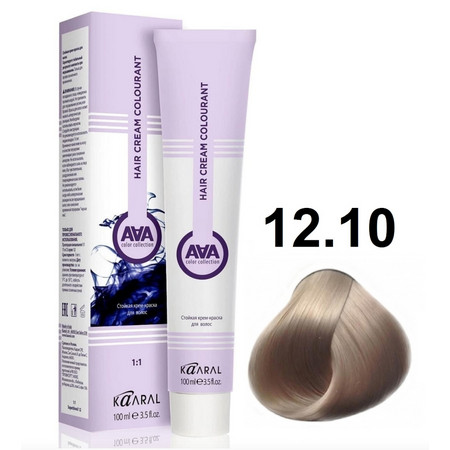 KAARAL AAA Hair crem colorant 12.10 экстра светлый пепельный блондин 100мл