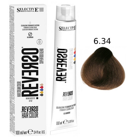 SELECTIVE Reverso Hair Color 6.34 Темный блондин золотисто-медный