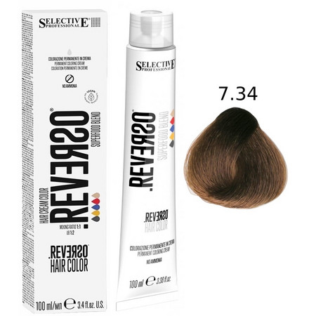 SELECTIVE Reverso Hair Color 7.34 Блондин золотисто-медный