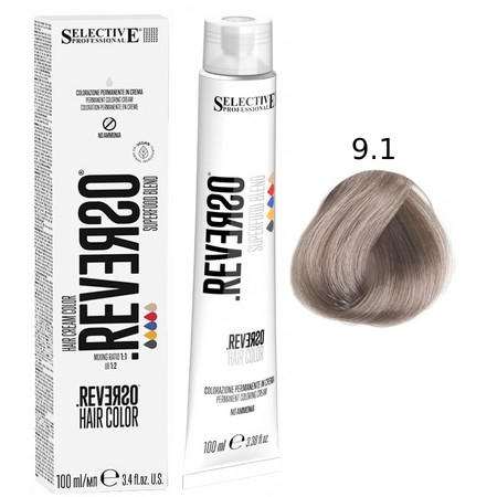 SELECTIVE Reverso Hair Color 9.1 Очень светлый блондин пепельный