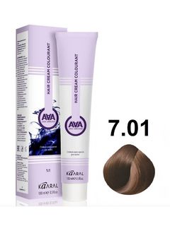 KAARAL AAA Hair crem colorant 7.01 блондин натуральный пепельный 100мл 