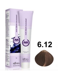 KAARAL AAA Hair crem colorant 6.12 тёмный блондин пепельно-фиолетовый 100мл 