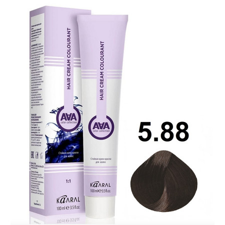 KAARAL AAA Hair crem colorant 5.88 светлый каштан интенсивный шоколадный 100мл