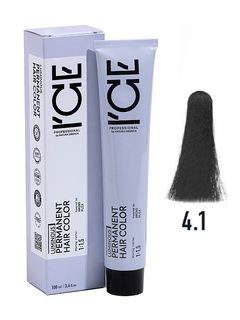 ICE Professional LUMINOUS HAIR COLOR 4.1 каштановый-пепельный 100 мл.