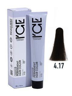 ICE Professional LUMINOUS HAIR COLOR 4.17 каштановый пепельно-шоколадный 100 мл.