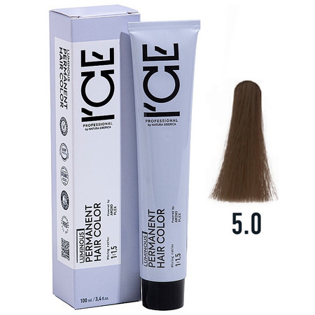 ICE Professional LUMINOUS HAIR COLOR 5.0 светло-каштановый натуральный 100 мл.