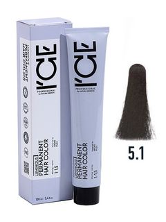 ICE Professional LUMINOUS HAIR COLOR 5.1 светло-каштановый пепельный 100 мл.