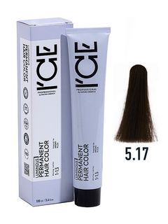 ICE Professional LUMINOUS HAIR COLOR 5.17 светло-каштановый пепельно-шоколадный 100 мл.