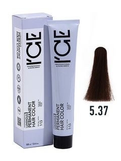 ICE Professional LUMINOUS HAIR COLOR 5.37 светло-каштановый золотисто-шоколадный 100 мл.