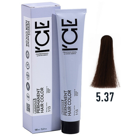 ICE Professional LUMINOUS HAIR COLOR 5.37 светло-каштановый золотисто-шоколадный 100 мл.