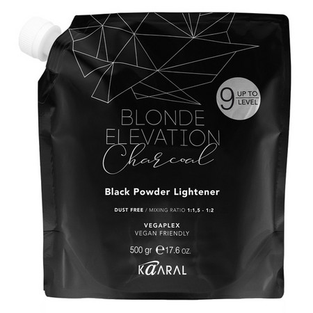 KAARAL Blonde Elevation Charcoal Черная обесцвечивающая пудра для волос 500 гр.