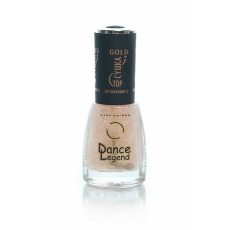 Dance Legend Лак для ногтей Топ-сушка Gold (золото), 15 мл.
