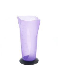 Dewal Стакан мерный фиолетовый с 2 носиками, с резинкой на дне 250 мл