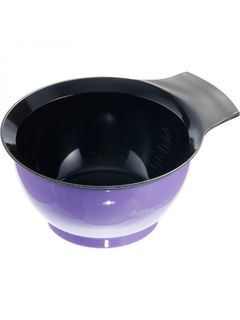 Dewal Чаша для краски с ручкой с прорезиненной вставкой, фиолетовая, 330 мл